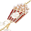 Popcorn Alloy Rhinestone & Plastic Imitation Pearl & Glass Crystal Suncatchers HJEW-E013-05G-3
