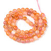 Dyed Natural White Jade Beads Strands G-T139-6mm-60-09-2
