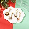 4Pcs Christmas Alloy & ABS Plastic Pearl & Rhinestone Pendant Decorations HJEW-JM04166-1