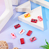 9Pcs 9 Colors Glass Beads Enamel Beads LAMP-TA0001-87-6