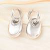 Oval Brass Hoop Earrings for Women EJEW-U057-06A-02P-1