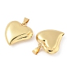 Heart Brass Pendants KK-M327-04B-G-2