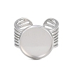 304 Stainless Steel Cuff Ring Components SA-CBA82C8-03D-P-2