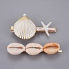 Iron Hair Clip and Stud Earrings Jewelry Sets SJEW-E331-04-4