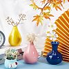  3Pcs 3 Style Ceramic Thin Neck Vases AJEW-NB0003-85-5