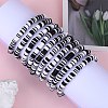 10Pcs 10 Style Polymer Clay Heishi Surfer Stretch Bracelets Set BJEW-SW00116-3