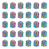  30Pcs Rack Plating Rainbow Color Alloy Beads PALLOY-NB0003-89-1