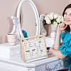 Wood & PU Leather Slant Back Ring Organizer Display Stands RDIS-WH0001-40-7