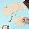 Thanksgiving Day Theme Unfinished Wood Pendant Decorations HJEW-WH20003-47D-4
