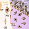 3Pcs Brass Micro Pave Cubic Zirconia Links Connectors KK-YW0003-49LG-05-3