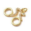 Brass Micro Pave Cubic Zirconia Pendants KK-H092-09A-G-2
