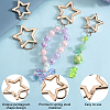4Pcs 2 Styles Zinc Alloy Spring Gate Rings FIND-GF0007-56KCG-6