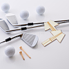 2Pcs Wood Golf Ball Markers AJEW-FH0005-41-5