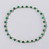 Natural Malachite Beads Stretch Bracelets for Women Men AK7543-2-2