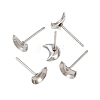 Tarnish Resistant Earring Cabochon Settings 304 Stainless Steel Ear Studs Blank Settings STAS-Q170-08-2