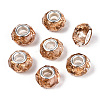 Transparent Resin Rondelle European Beads RESI-N044-01D-1