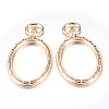 Rack Plating Alloy Open Back Bezel Big Pendants PALLOY-T005-08G-01-RS-1