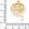 Brass Micro Pave Cubic Zirconia Pendants KK-M307-07G-3