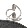 Textured Horse Eye 304 Stainless Steel Finger Ring for Women RJEW-L126-08B-P-3