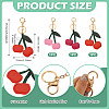 3Pcs 3 Colors PU Leather Alloy Keychains KEYC-TA0001-41-3