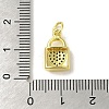 Brass Micro Pave Cubic Zirconia Charms KK-M283-28A-02-3