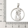 Christmas Theme 304 Stainless Steel Pendants STAS-Q005-01P-01-3