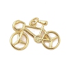 Bicycle Rack Plating Brass Pendants KK-Z074-35G-1
