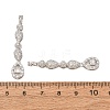 Brass Micro Pave Clear Cubic Zirconia Pendants CU-CBADD64-05P-3