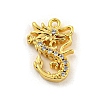 Brass Micro Pave Clear Cubic Zirconia Pendants LS-KK-O008-01B-G-1