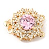 Brass Micro Pave Clear Cubic Zirconia Box Clasps LS-KK-E052-01C-G02-1