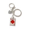 Alloy Playing Card Keychains KEYC-A013-01B-02-1