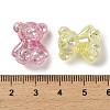 UV Plating Transparent Rainbow Iridescent Acrylic Beads TACR-R001-08A-4