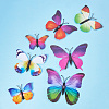 Artificial Plastic Butterfly Decorations DJEW-PH0002-03-4