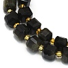 Natural Golden Sheen Obsidian Beads Strands G-I376-D51-01-3