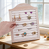 Wooden Photo Frame Shaped Ring Display Easels RDIS-WH0032-008A-3