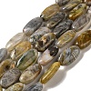 Natural Bamboo Leaf Agate Beads Strands G-NH0014-B01-03-1