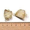 Raw Rough Natural Dyed Quartz Crystal Links Connector Charms G-K189-04LG-07-3