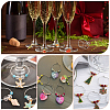 SOFPLATE 160Pcs 4 Style Brass Wine Glass Charm Rings KK-SP0001-33P-6