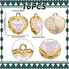 16Pcs Alloy Acrylic Pendants FIND-SP0002-28-2