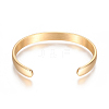 Ion Plating(IP) 304 Stainless Steel Cuff Bangles X-STAS-I110-10-8mm-G-2