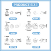 6 Styles Iron Bead Caps IFIN-UN0001-28S-3