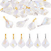 20Pcs 2 Colors AB Color Plated Electroplate Glass Pendants PALLOY-TA00331-2