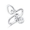 Boho Adjustable Brass Twisted Wire Wrapped Long Toe Rings FS-WG2F3DA-01-2