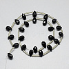 Natural Black Onyx Beads Strands G-Q468-67-2