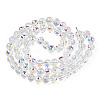Transparent Electroplate Glass Bead Strands X-EGLA-TAC0003-04L-2