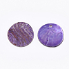 Spray Paint Natural Akoya Shell Pendants SHEL-S274-75C-04-2