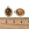 Natural Mixed Gemstone Faceted Oval Pendants G-I375-02G-4