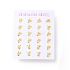 304 Stainless Steel Tiny Rabbit Stud Earrings with 316 Stainless Steel Pins for Women EJEW-J043-04G-3