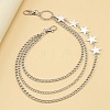Alloy Star 3 Layered Chain Belts for Pants AJEW-WH20070-010A-4