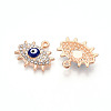 Alloy Rhinestone Enamel Pendants PALLOY-T092-03-2